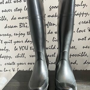 Black Michael Kors Women's Wedge Rain Boots